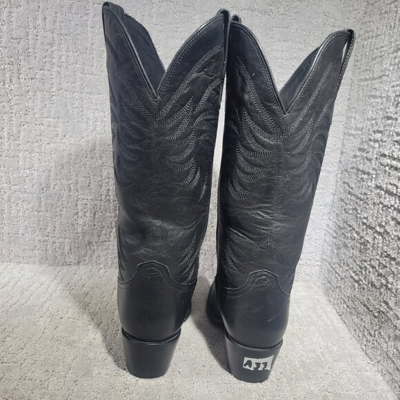 Tecovas The Annie Women's Size US 7.5 Midnight Cowhide Leather Cowgirl 14" Boots - Picture 9 of 11